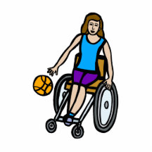 girl in wheelchair basketball photo cut outs
