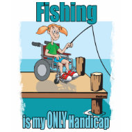 Girl in WheelChair Fishing shirt