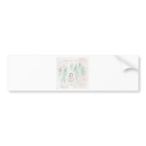 Girl In Woods Bumper Sticker