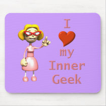 Girl Inner Geek mousepads