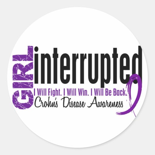 Girl Interrupted 1 Crohn's Disease Stickers
