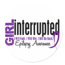 Girl Interrupted 1 Epilepsy Round Stickers