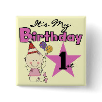 Girl It's My Birthday Tshirts and Gifts Pins