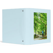Girl Jogging With Dog Vinyl Binders