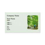 Girl Jogging With Dog Business Card Templates