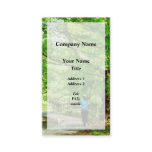 Girl Jogging With Dog Business Card Template