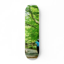 Girl Jogging With Dog Skate Deck