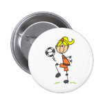 Girl Juggling Soccer Ball Button