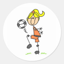 Girl Juggling Soccer Ball Sticker