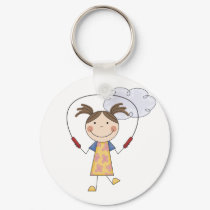 Girl Jumping Rope  T-shirts and Gifts keychains