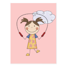 Girl Jumping Rope  T-shirts and Gifts Post Card