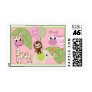 Girl Jungle Safari Animal Baby Shower Postage