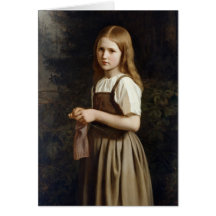 Girl Knitting, 1854 Cards