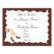 Girl Legs Bridal Shower Invitation