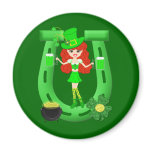 Girl Leprechaun 2 magnets