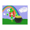 Girl Leprechaun 2 postcards
