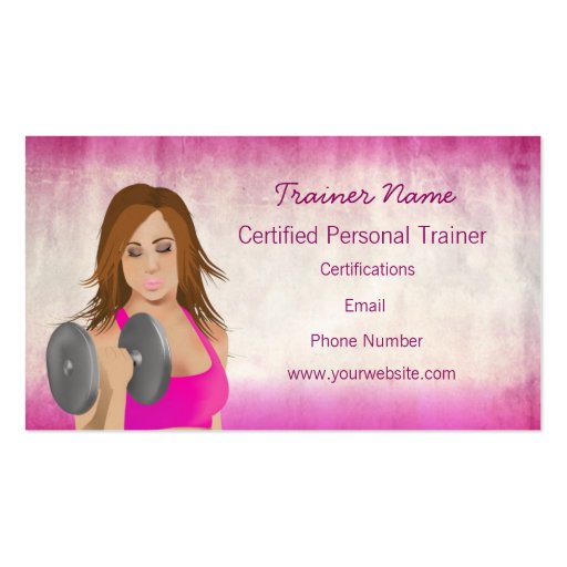 Girl Lifting Personal Trainer Business Card
