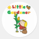 Girl Little Gardener Tshirts and Gifts Round Sticker