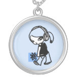 Girl M blue Necklace