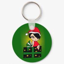 Girl M Christmas Keychain (K211)