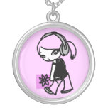 Girl M pink Necklace