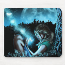 Girl making butterflies mousepads