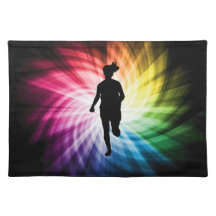Girl Marathon Runner Placemat