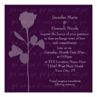 Girl Meets Girl Personalized Invitations