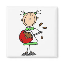 Girl Mixing Batter T-shirts and Gifts Fridge Magnets
