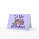 Girl Monkey 3rd Birthday Tshirts and Gifts cards