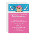 Girl Monkey Graduation Personalized Invites