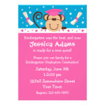 Girl Monkey Graduation Personalized Invites