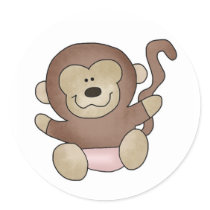Girl Monkey stickers