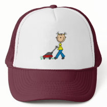 Girl Mowing Grass Hat