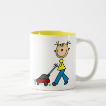 Girl Mowing Grass Mug