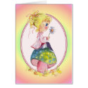 GIRL & MUSHROOM by SHARON SHARPE cards by sharonsharpe GIRL & MUSHROOM by SHARON SHARPE cards