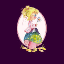 GIRL & MUSHROOM by SHARON SHARPE t-shirts