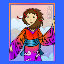 Girl of Cranes Poster Print posters