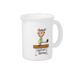 Girl on Balance Beam Beverage Pitchers