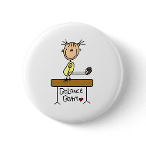 Girl on Balance Beam Buttons