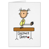 Girl on Balance Beam Greeting Card