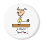 Girl on Balance Beam Fridge Magnet