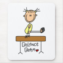 Girl on Balance Beam Mouse Mat