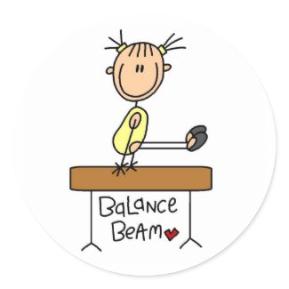 Girl on Balance Beam sticker