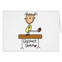 Girl on Balance Beam Tshirts and Gifts Greeting Cards