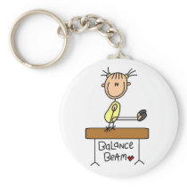 Girl on Balance Beam Tshirts and Gifts Key Chains