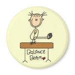 Girl on Balance Beam Tshirts and Gifts Fridge Magnet