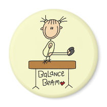 Girl on Balance Beam Tshirts and Gifts Fridge Magnet