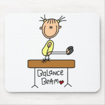Girl on Balance Beam Tshirts and Gifts Mouse Pad