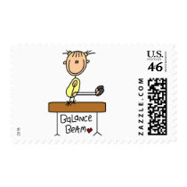 Girl on Balance Beam Tshirts and Gifts Stamps